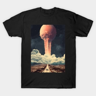 Something Wrong in Space Vintage Surreal Collage Art T-Shirt